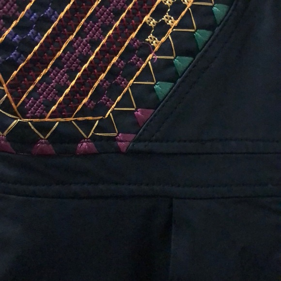 Free People vegan leather embroidered mini dress - Picture 5 of 7